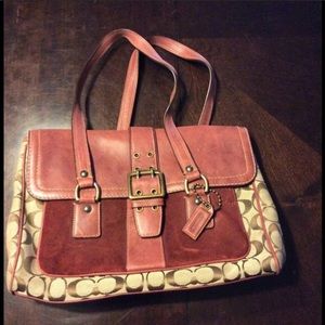 Suede Coach bag